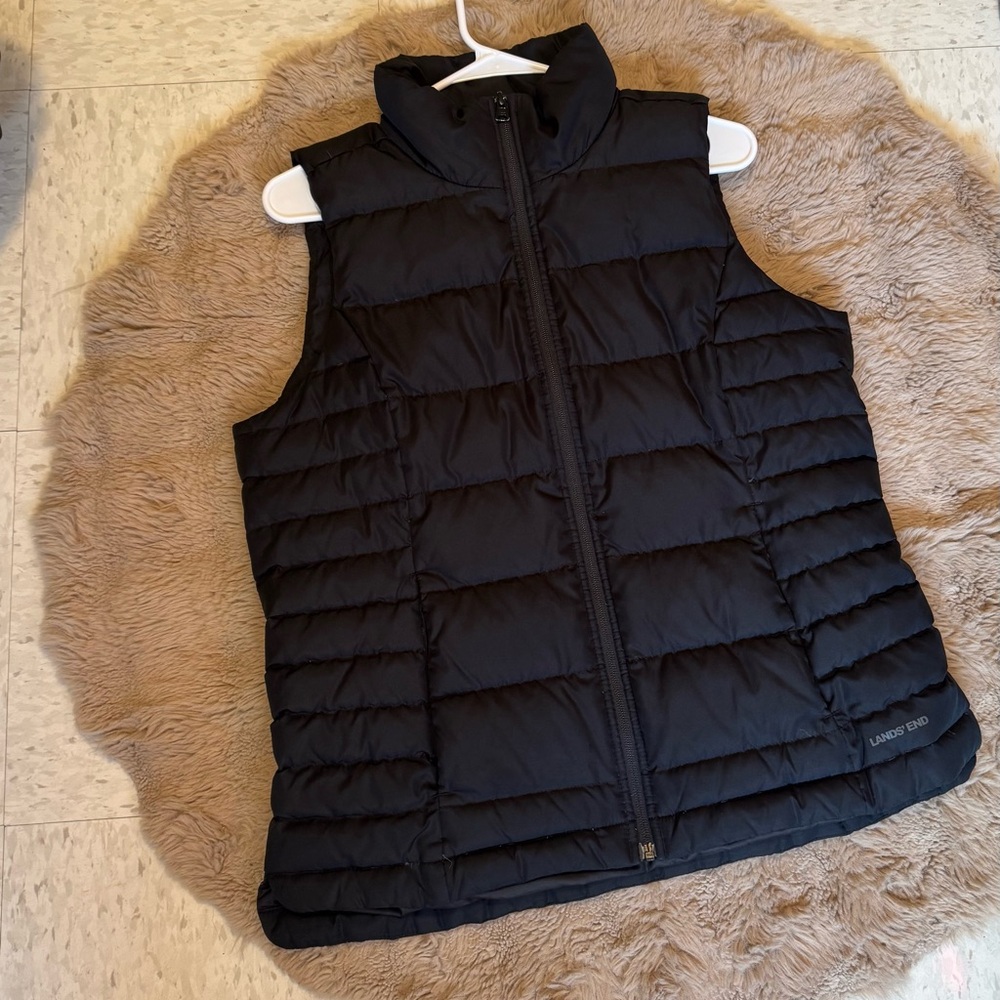 Lands' End Women's Black Puffer Vest